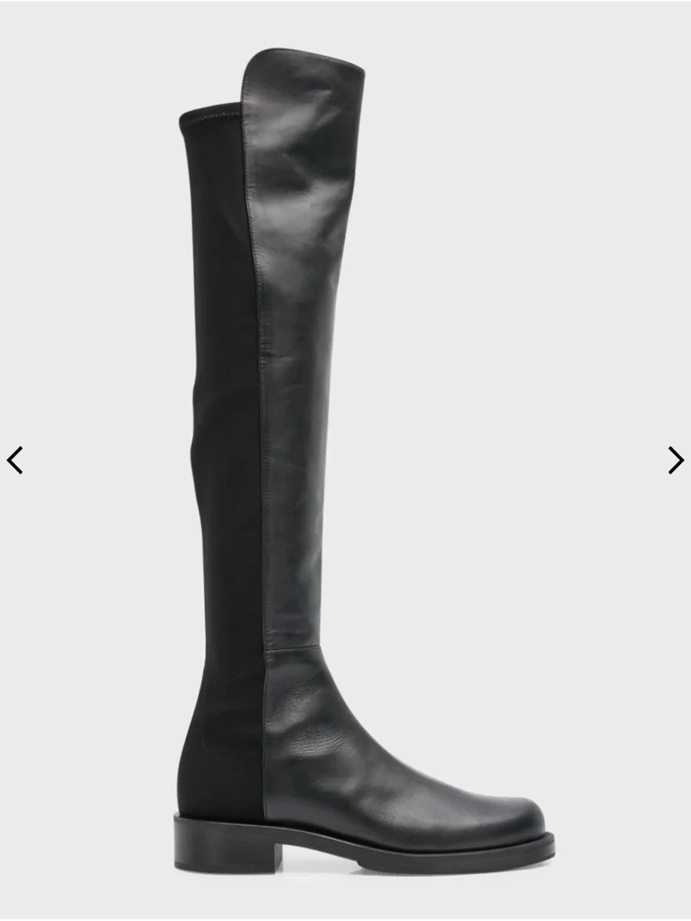 Stuart Weitzman 50/50 black Leather Over-the-Knee Boot, Size 7, GUC
